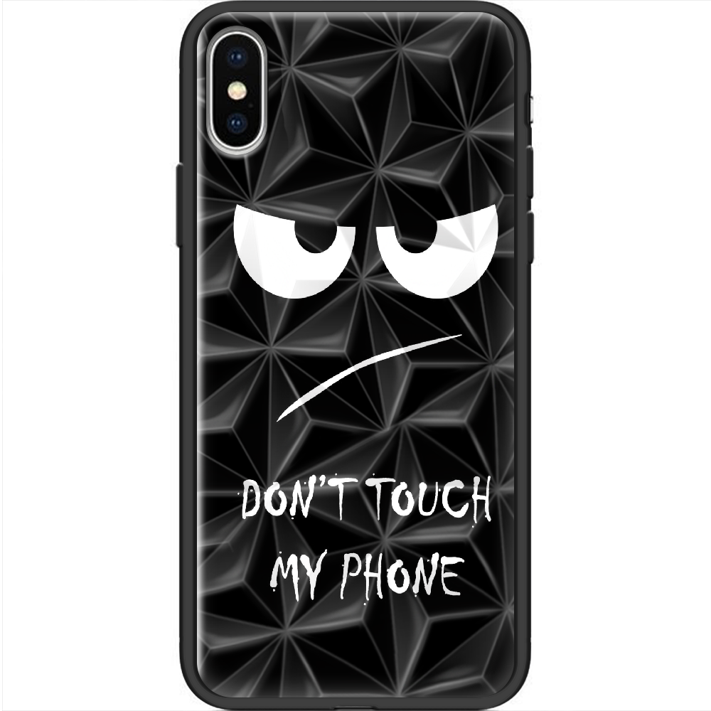 Чехол Boxface iPhone XS Don't Touch my Phone Черный силикон с призмой (35413-up535-38331)