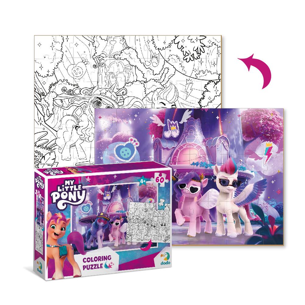 Пазл-раскраска картонный Раскраска Dodo My Little Pony Вечеринка 60 деталей - фото 7