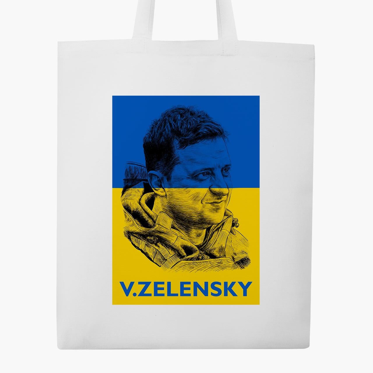 Еко сумка "V. Zelensky" класична Білий (9227-3677-4)