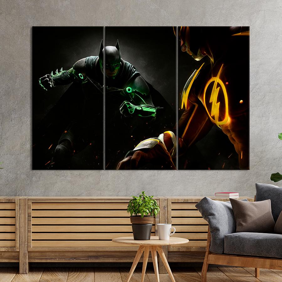 Настенний декор Супергерои DC Бэтмен и Флэш 128x81 см (A157-3)