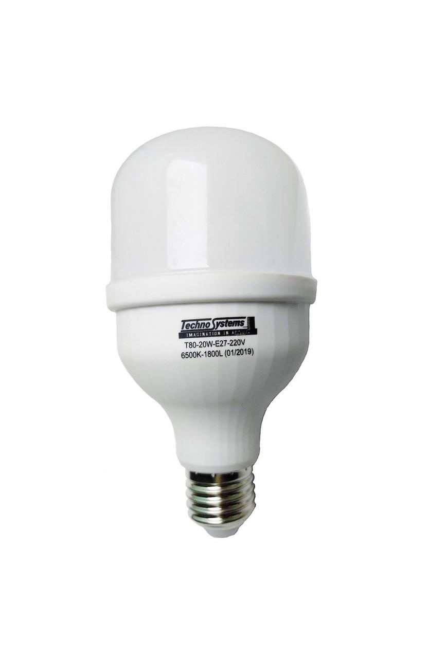 Лампа світлодіодна TNSy LED Bulb T80 20Вт E27 6500K 1800Лм ICCD TNSy5000044