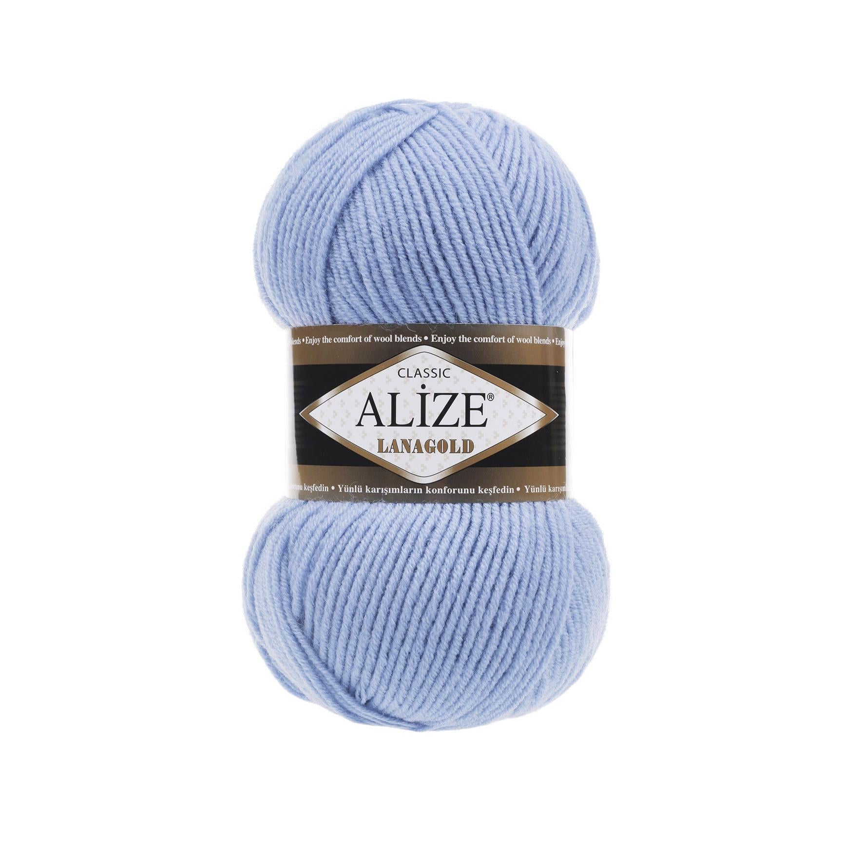 Пряжа Alize Lana Gold 40 Голубой (5839)
