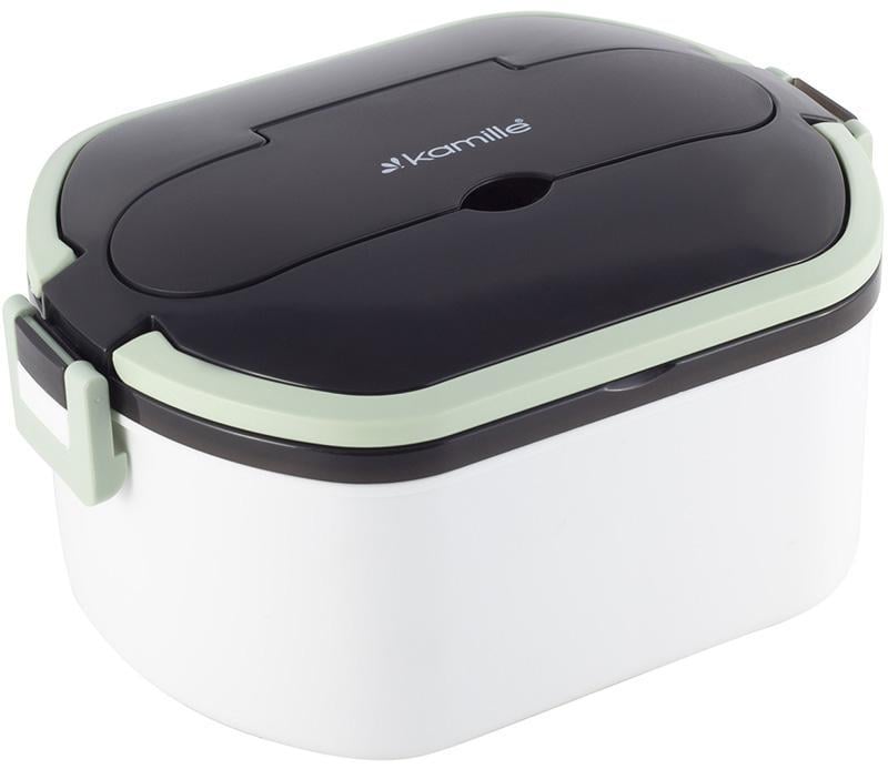 Ланч-бокс Kamille Snack пластик и нержавеющая сталь 750 мл Белый