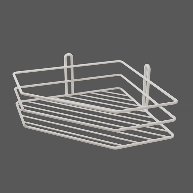 Полка ПВ-25131 1-яровая угловая 3-контурная 25 см Белый (25131)