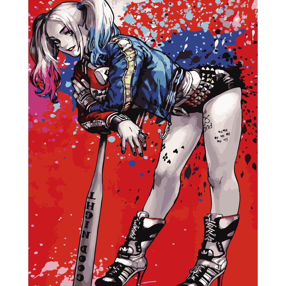 Картина по номерам Strateg Премиум Соблазнительная Харли 40х50 см (GS529)