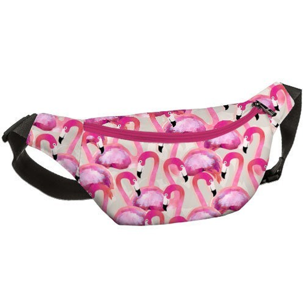 Сумка-бананка через плече та на пояс Presentville Bumbag Фламінго 27х16 см (BB_18J057_ROZ_BL)