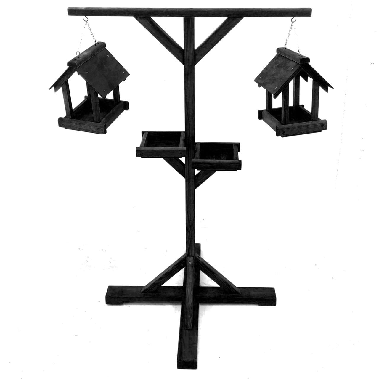 Кормушка на стойке из дерева Пиви Венге (КСС-000312)