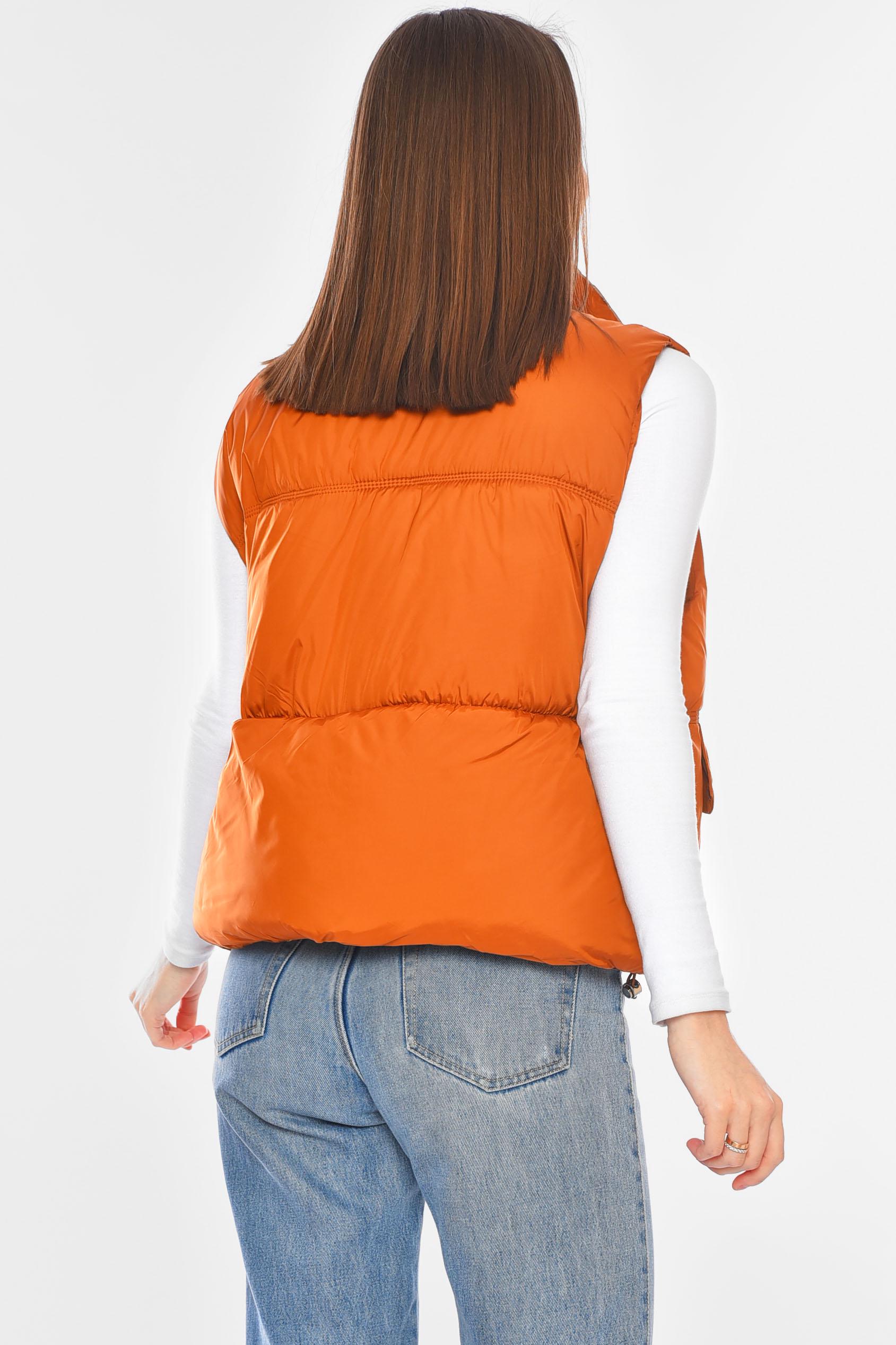 Жилетка жіноча однотонна 200304 L Помаранчевий - фото 3