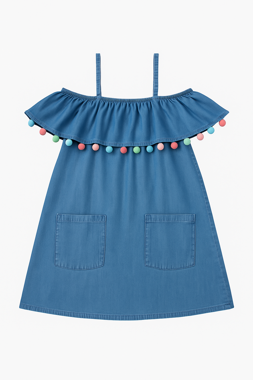 Сарафан летний для девочки Matalan джинсовый р. 110 Синий (127328)