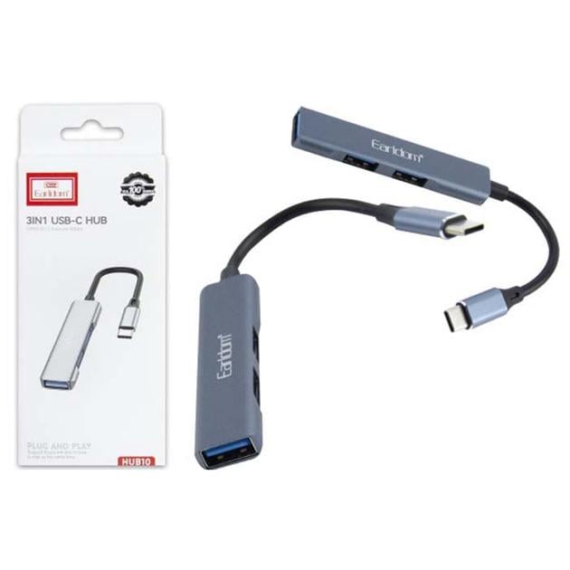 Хаб USB Earldom ET-HUB10 3in1 3USB-C 3.0 (21024731) - фото 2