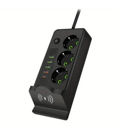 Подовжувач електричний Q350 з безпроводною зарядкою 3 м (26409001) Подовжувач електричний Q350 з безпроводною зарядкою 3 м (26409001)