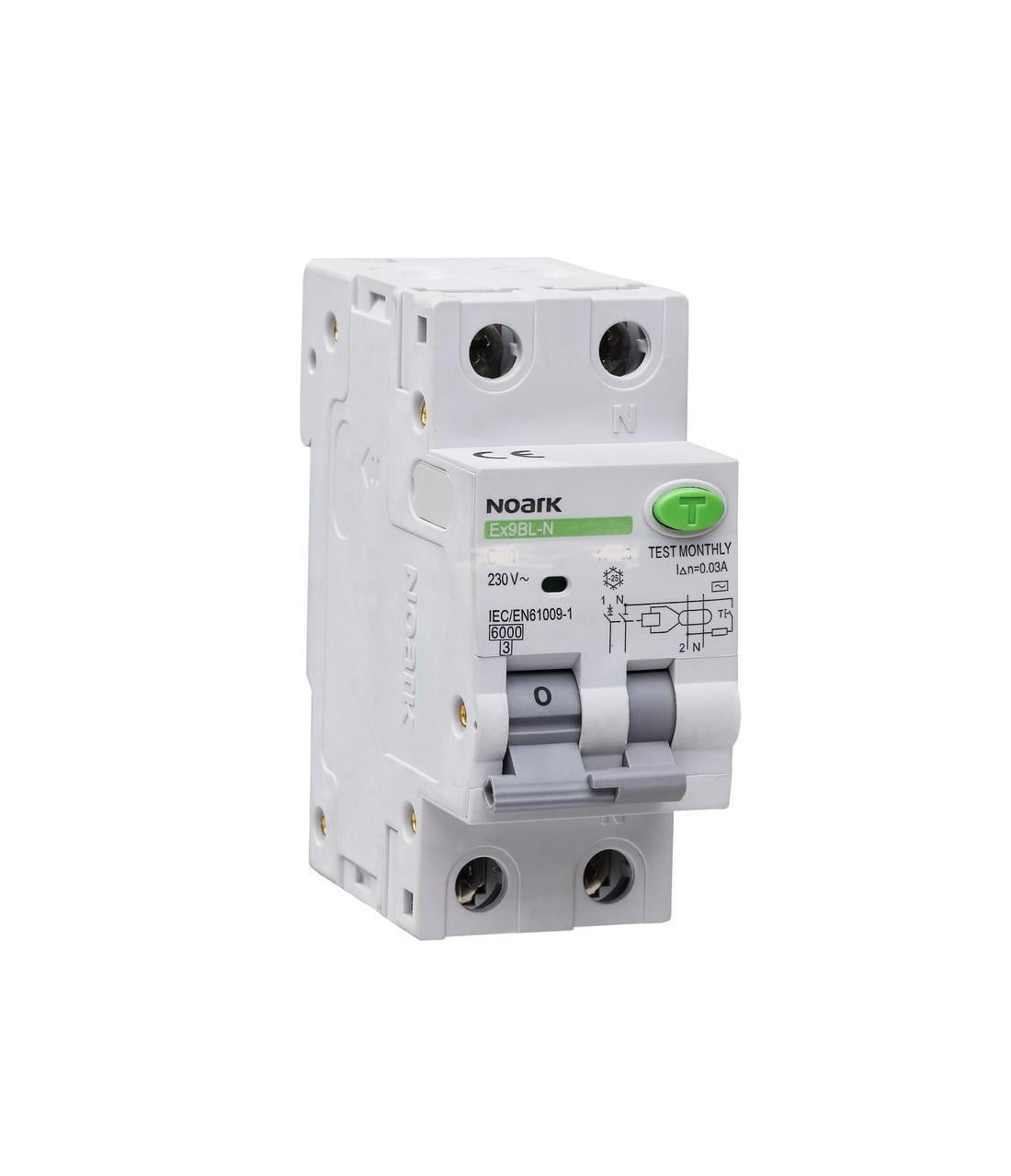 Дифференциальный автомат NOARK Ex9BL-N 1P+N 20A 30mA 6kA C (00000021240)