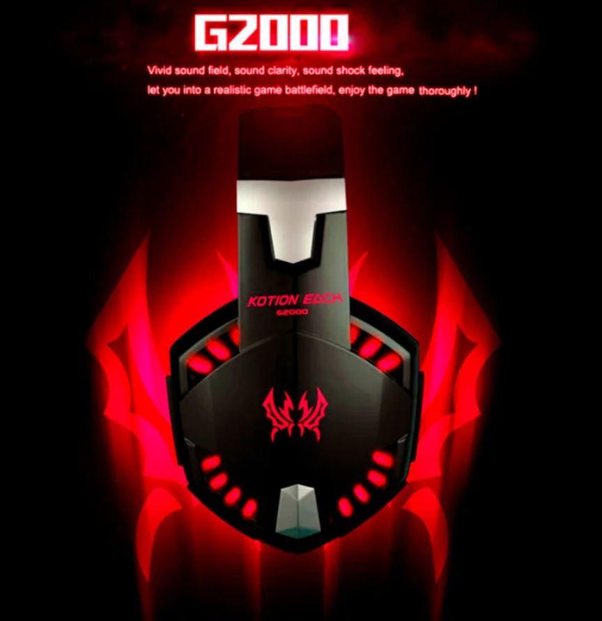 Наушники игровые Kotion Each G2000 LED 2 м с микрофоном Red (4df441a5) - фото 4 Наушники игровые Kotion Each G2000 LED 2 м с микрофоном Red (4df441a5) - фото 4