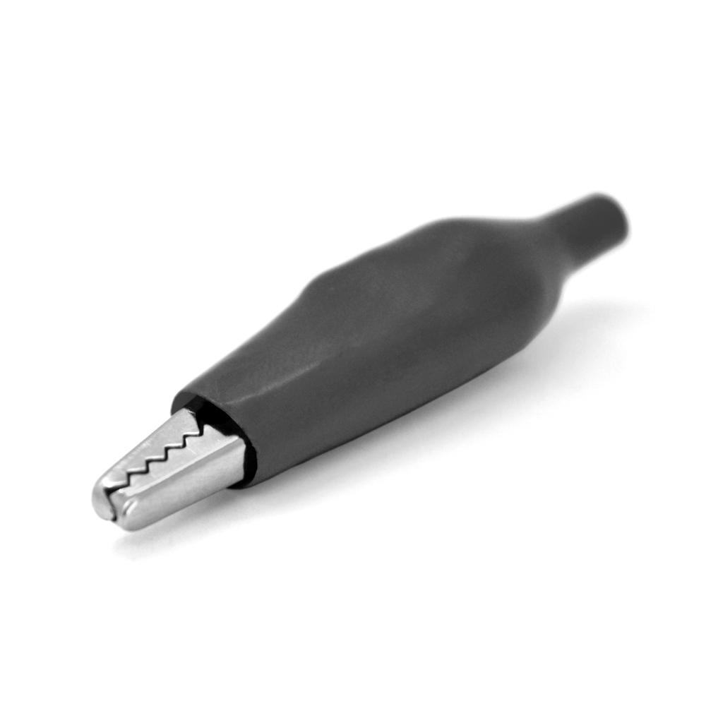 Затискач тестерний крокодил АС-003 еластичний гумовий кожух 52 мм Чорний (YUT_V7073)