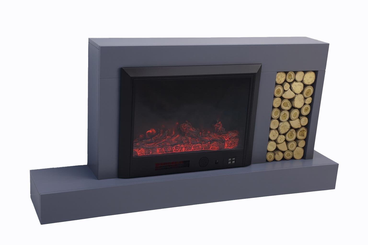 Електричний камін Novela 1500 Вт Bluetooth звук потріскування дров Anthracite (10080112) - фото 3