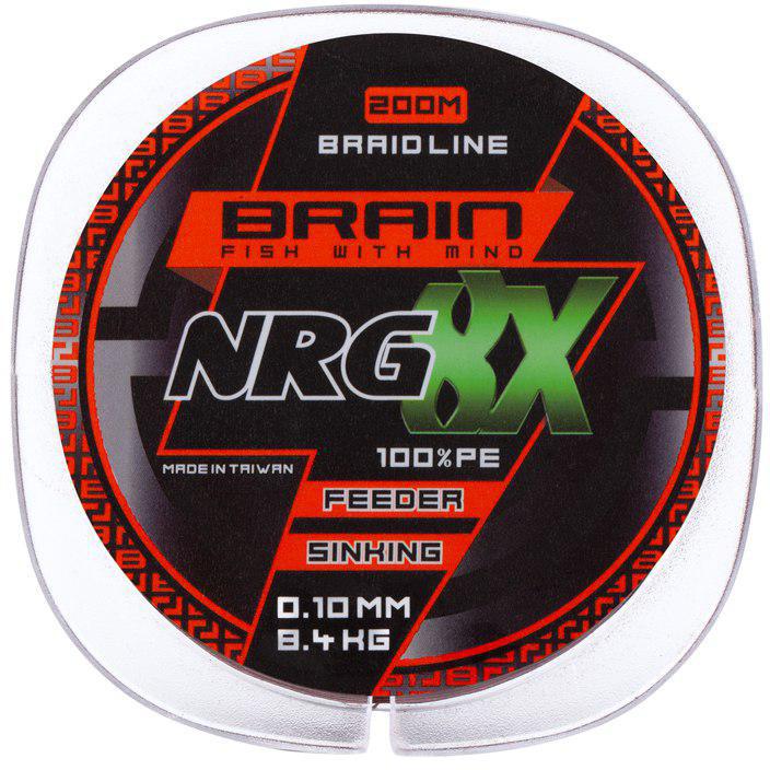 Шнур Brain NRG 8X sinking 200 м 0,1 мм 8,4 кг Коричневый (18582088) - фото 1