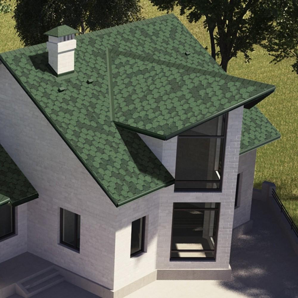 Битумная черепица Aquaizol Мозаика ЭКО 3,0 м2 Зеленый (29636472) - фото 3 Битумная черепица Aquaizol Мозаика ЭКО 3,0 м2 Зеленый (29636472) - фото 3