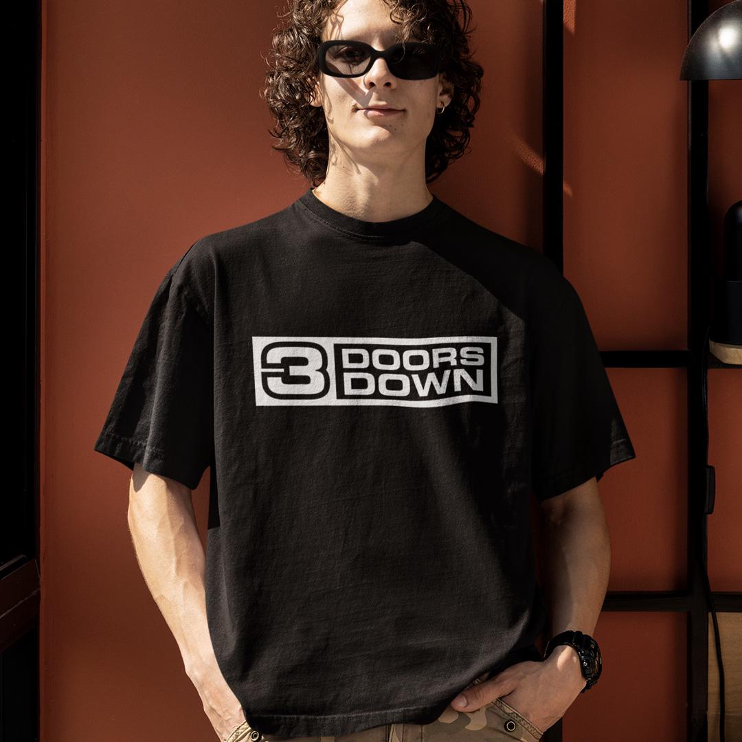 Футболка унисекс Three doors down Logo 3XL Черный (00000008605)