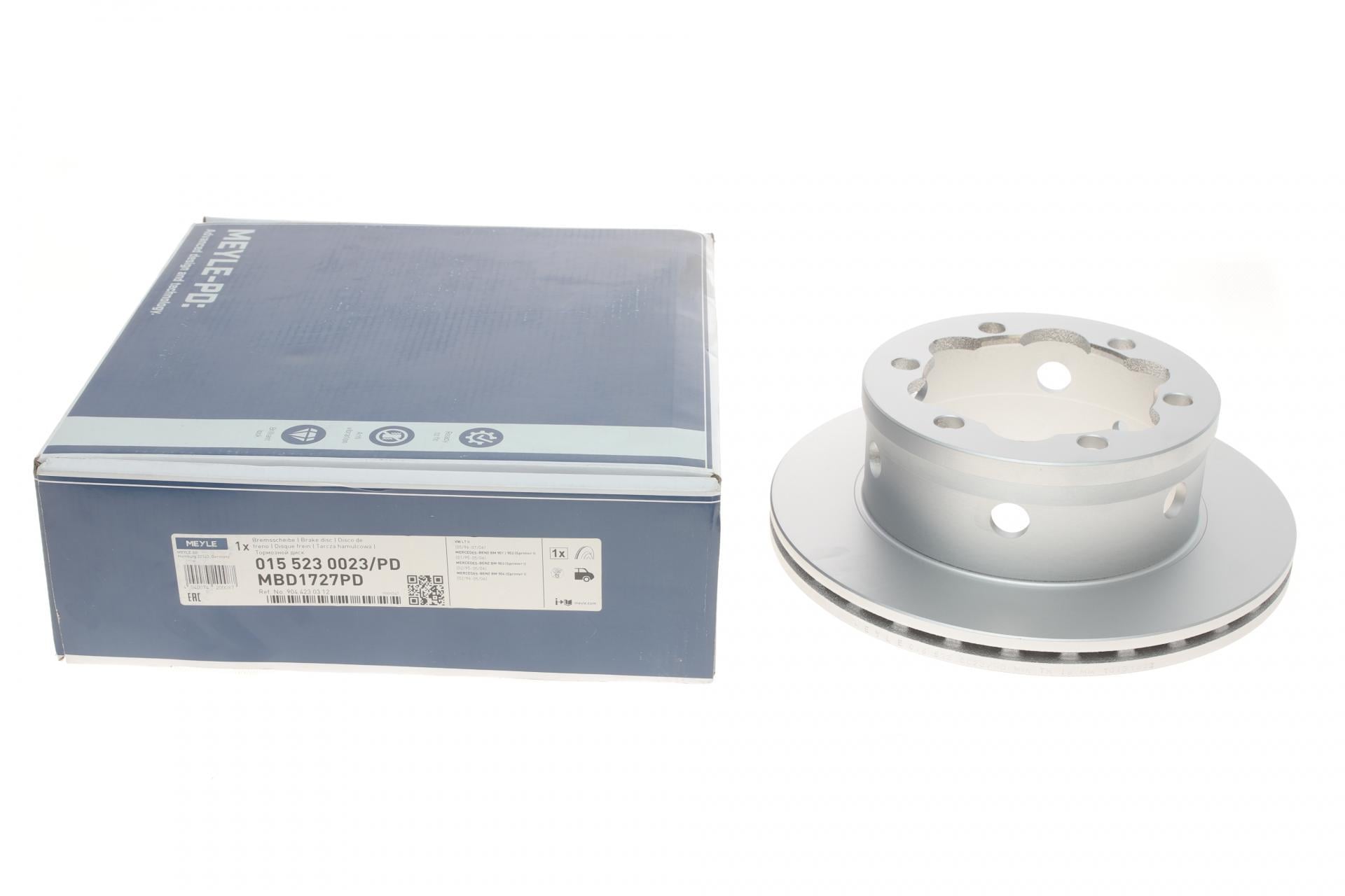 Диск тормозной задний Meyle для Mercedes Sprinter 408-416/VW LT 46 96- Platinum 285x22 мм (015 523 0023/PD)