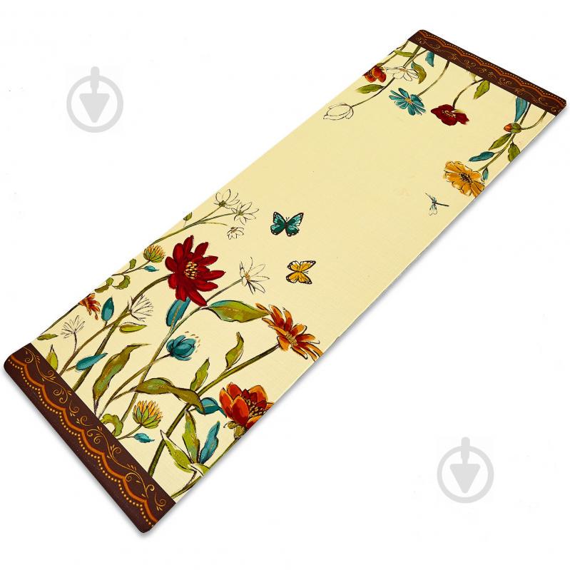 Коврик для йоги Джутовый Yoga mat двухслойный Record FI-7157-2 183смx61смx0.3см Бежевый