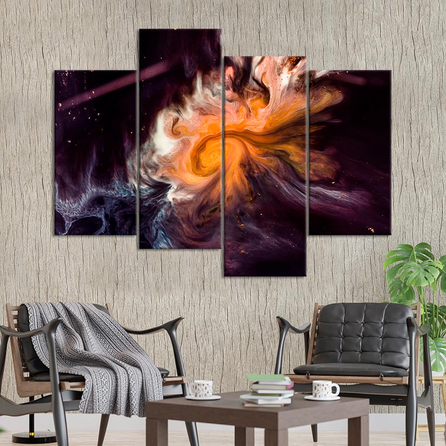 Картина абстракция Космическая галактика 129x90 см (A930-4)