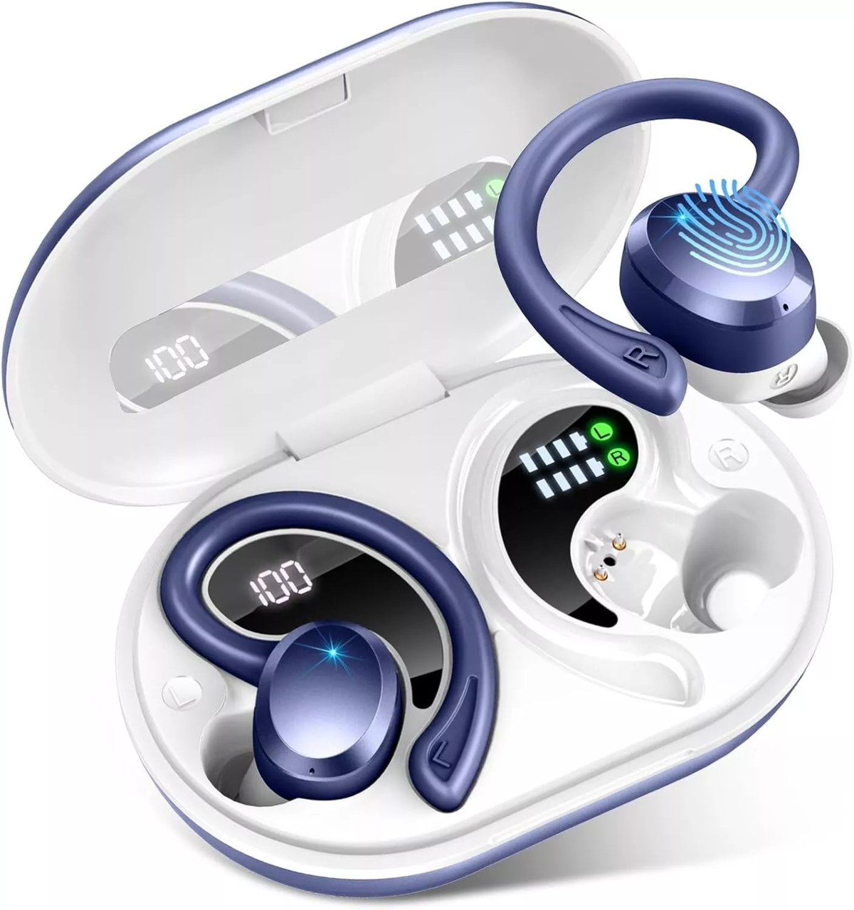 Наушники беспроводные Rulefiss Q38 Bluetooth 5.3 с иммерсивным Hi-Fi стереозвуком 48 часов работы 2023 г (2457984227)