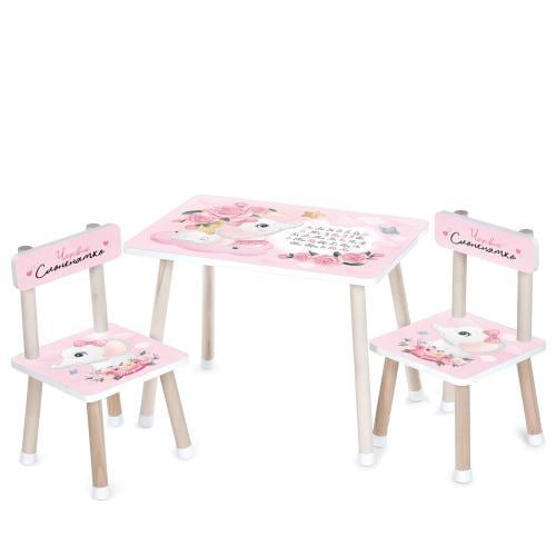 Столик M 501-14 и 2 стульчика деревянный Столик M 501-14 и 2 стульчика деревянный