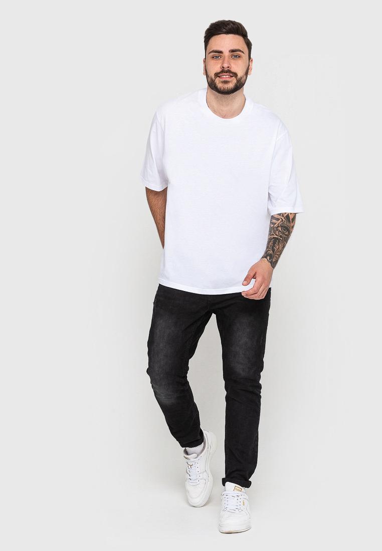 Мужская футболка оверсайз ROZA 211143 M Белый (4824005674891) - фото 3 Мужская футболка оверсайз ROZA 211143 M Белый (4824005674891) - фото 3