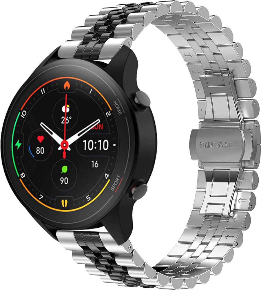 Браслет металлический Stech Line для Xiaomi Mi Watch Silver Black (29155-69)