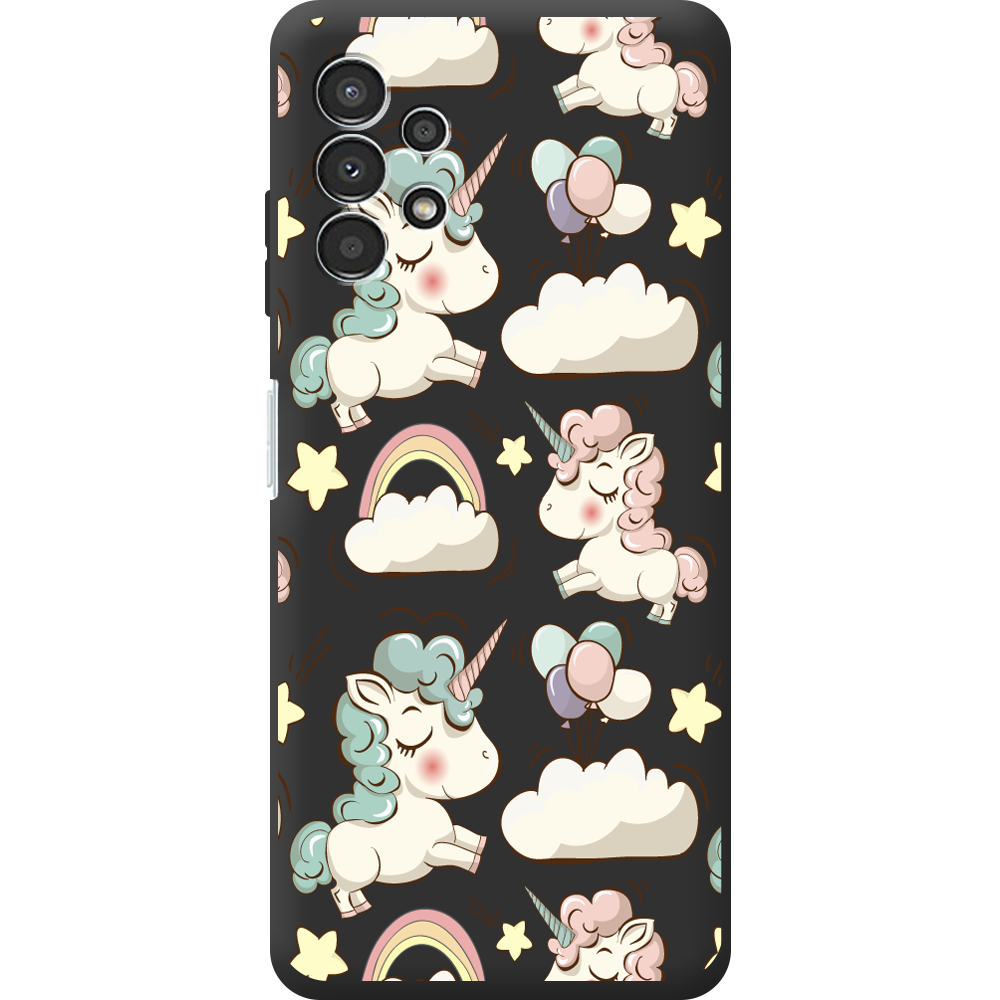 Чохол BoxFace Samsung Galaxy A13 4G (A135) Unicorns Чорний силікон (44331-cc2-44334)
