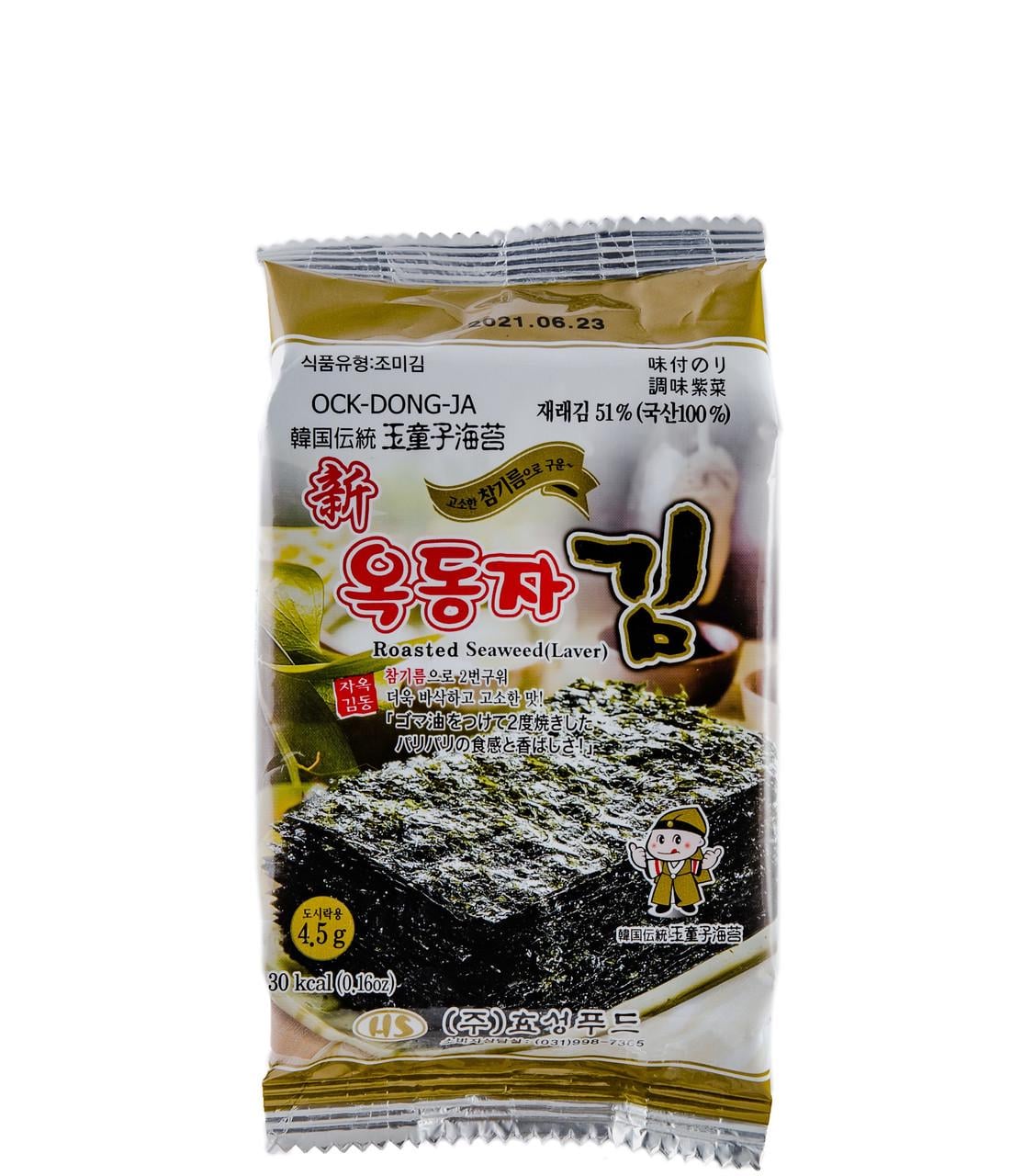Норі-снек OCK-DONG-JA Roasted Seaweed Laver 4,5 г (000009575)