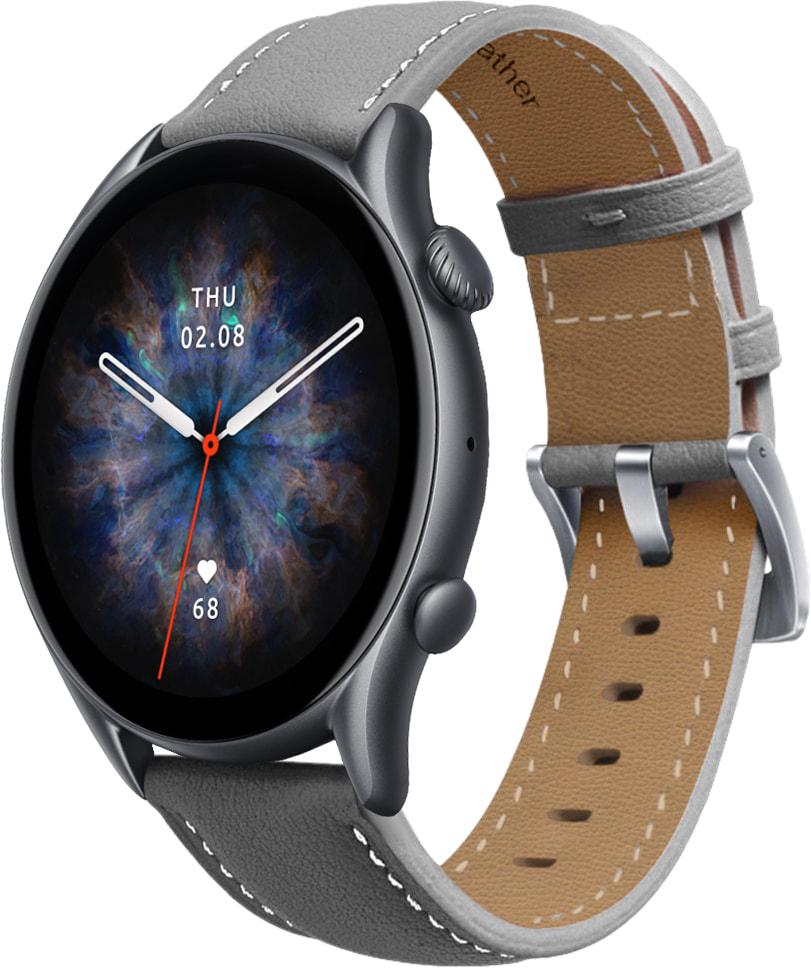 Ремешок кожаный Folsa для Amazfit GTR 3 Grey (31556-33)