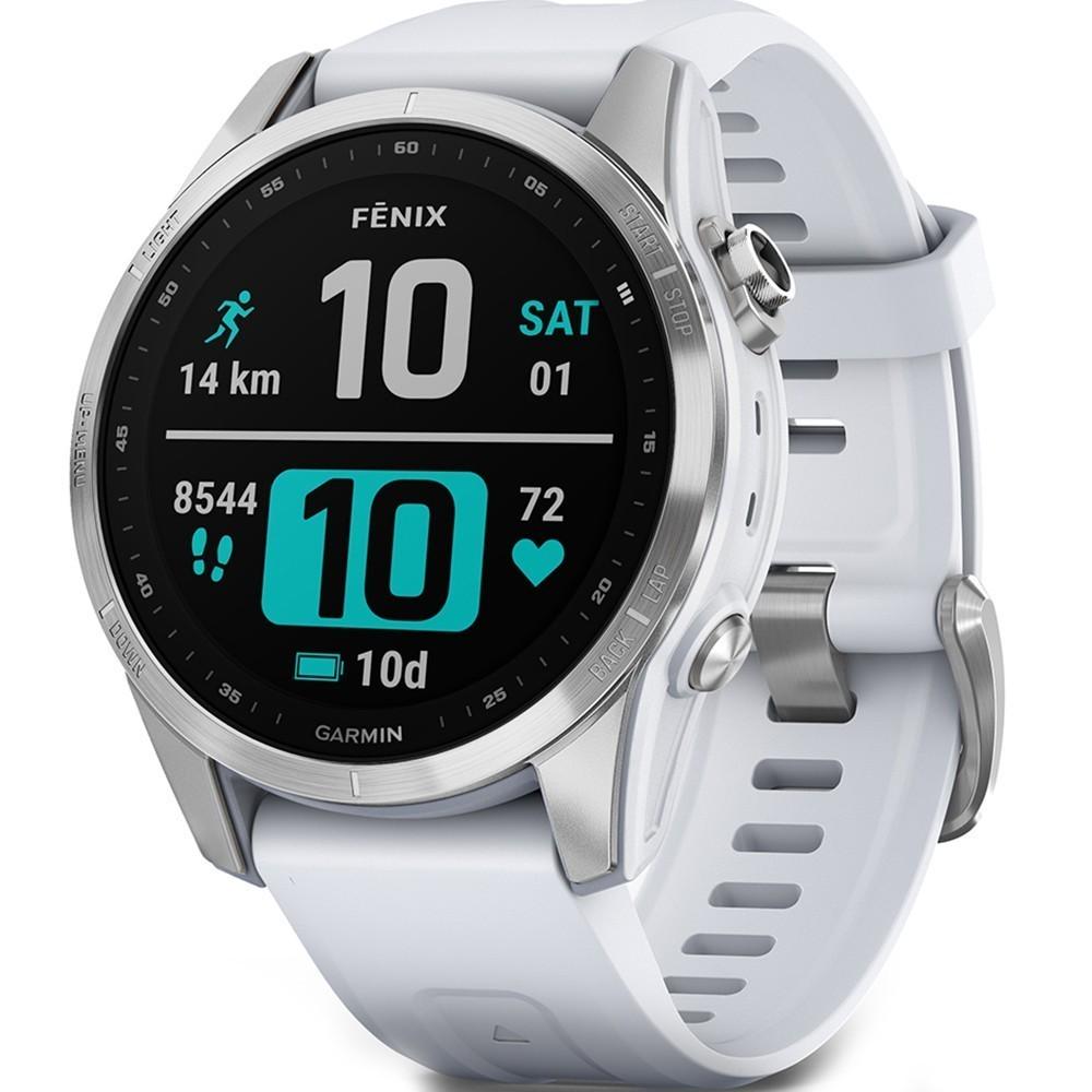 Смарт-годинник Garmin fеnix 7S Silver with Whitestone band (010-02539-03) Смарт-годинник Garmin fеnix 7S Silver with Whitestone band (010-02539-03)