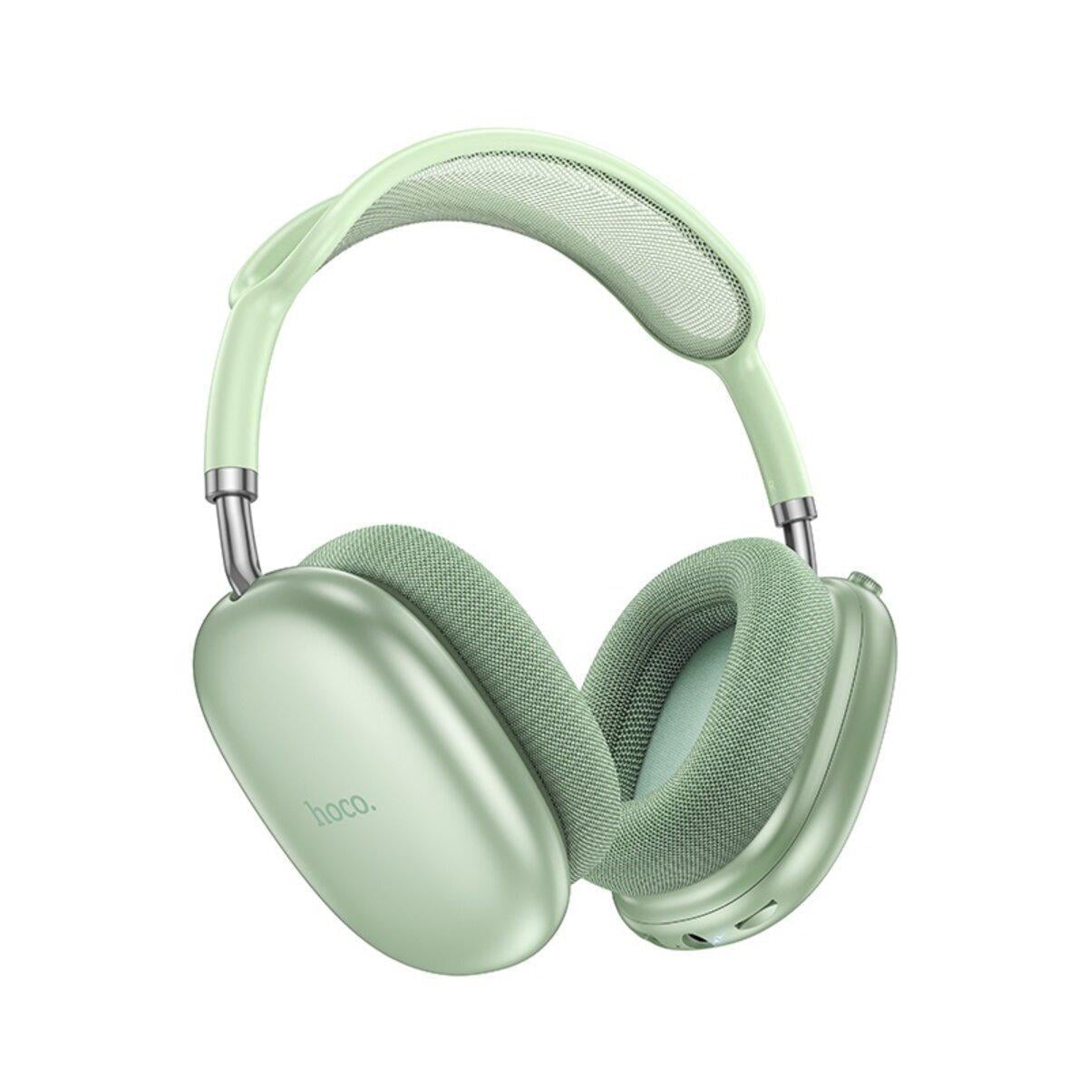 Наушники Hoco W55 Pleasing накладные Bluetooth 5.4 автономность до 90 ч AUX и microSD Зеленый