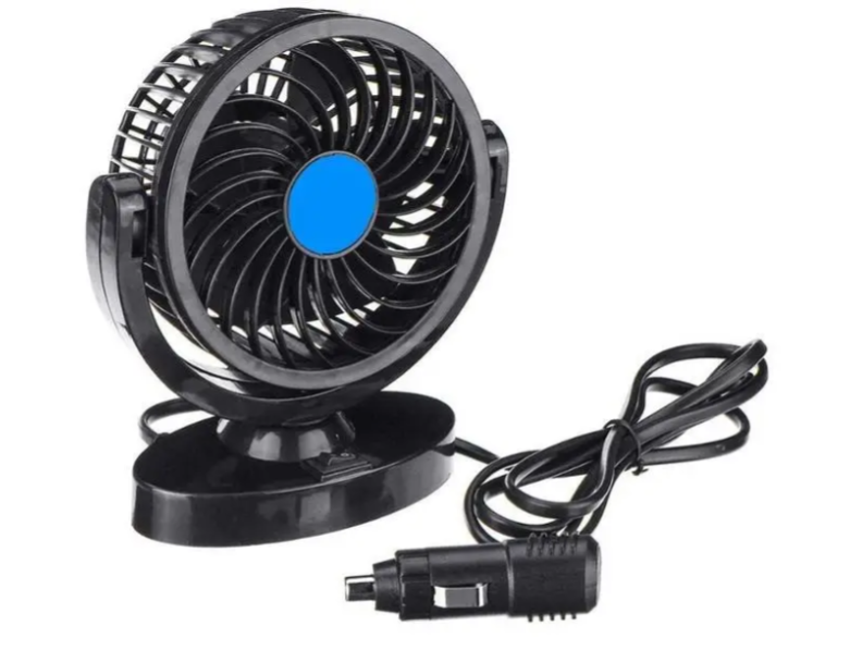 Вентилятор автомобильный UKC CZ-1 от прикуривателя Black