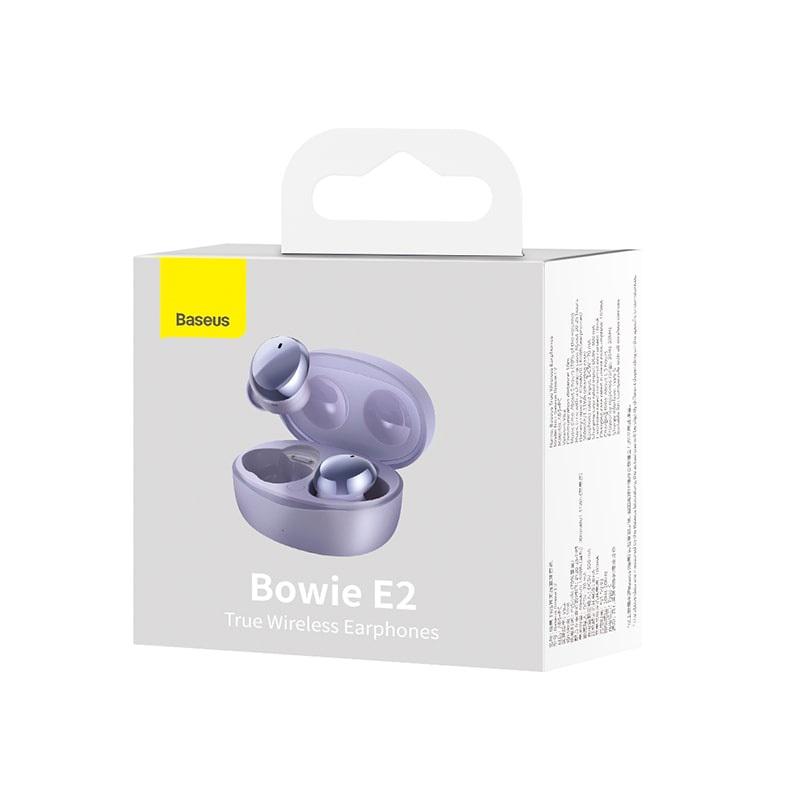 Наушники Bluetooth BASEUS True Wireless Earphones Bowie E2 |BT5.2, 40/300mAh, 5H, Location, OTA| (NGTW090005) purple - фото 2