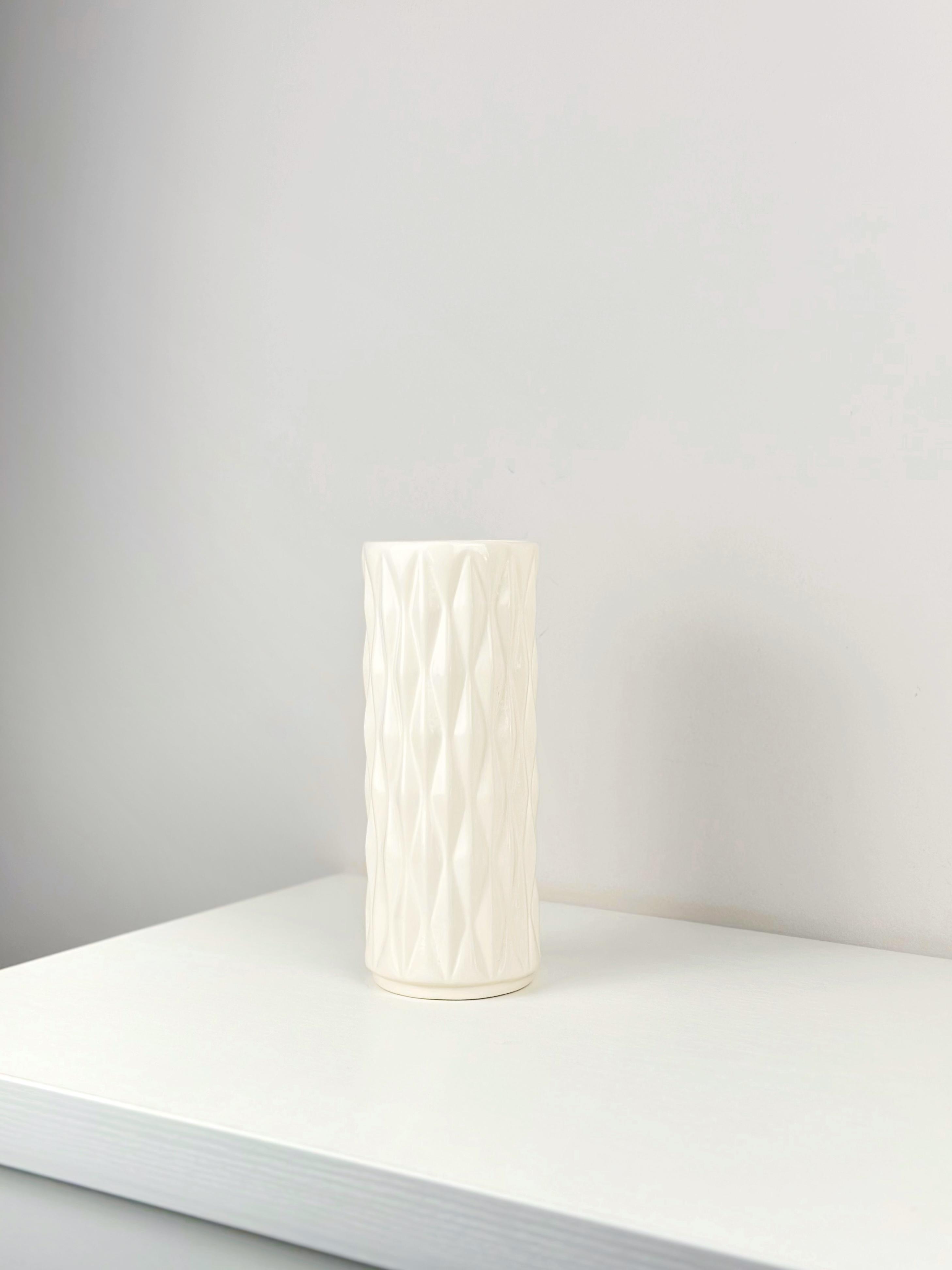 Ваза для цветов и декора глиняная керамическая Кристал 20 см Бежевый (4001-14) - фото 5