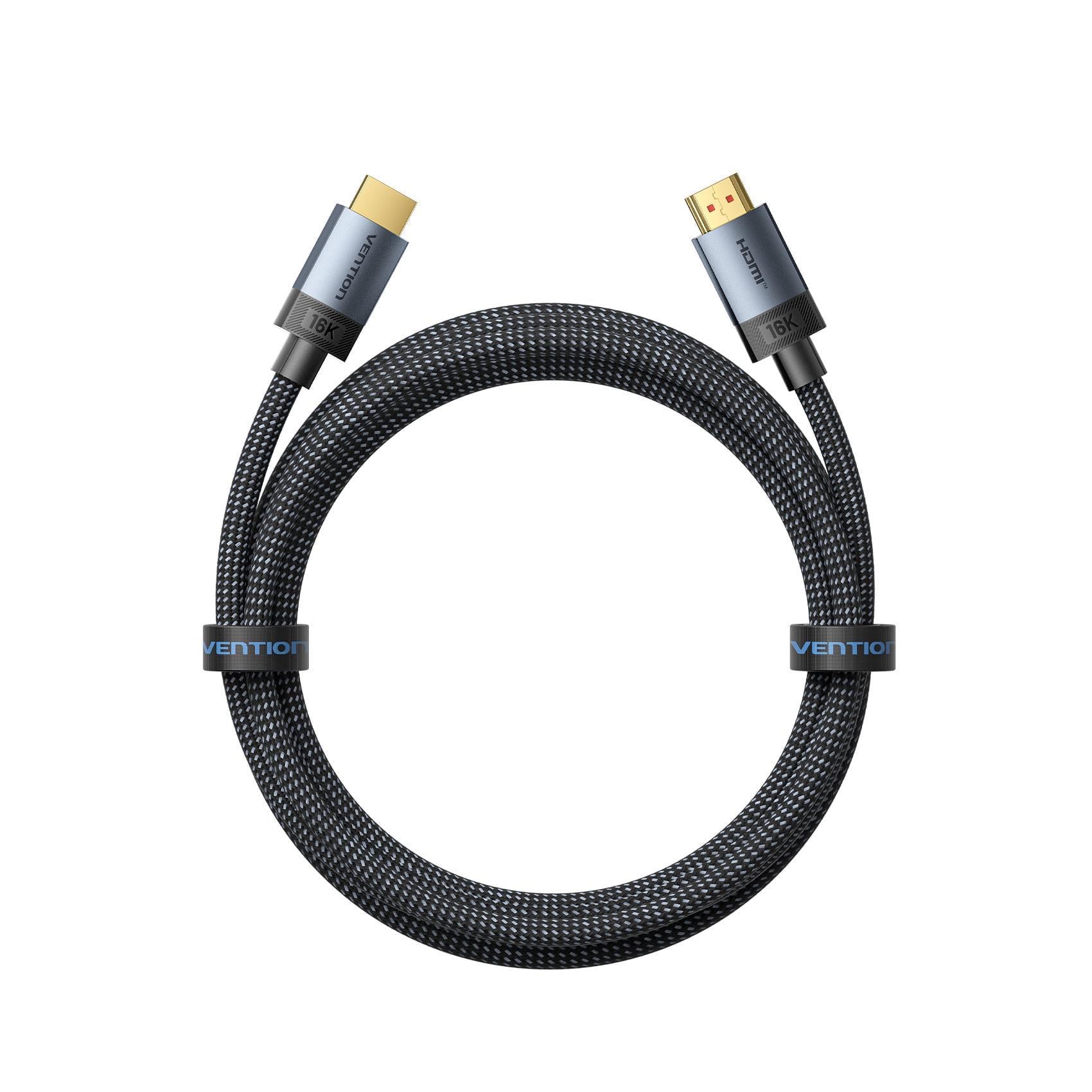 Кабель HDMI на HDMI Vention 3 м HDMI 2.2 16K/60 Гц 96 Гбіт/с плетений Сірий (ALVHI) Кабель HDMI на HDMI Vention 3 м HDMI 2.2 16K/60 Гц 96 Гбіт/с плетений Сірий (ALVHI)