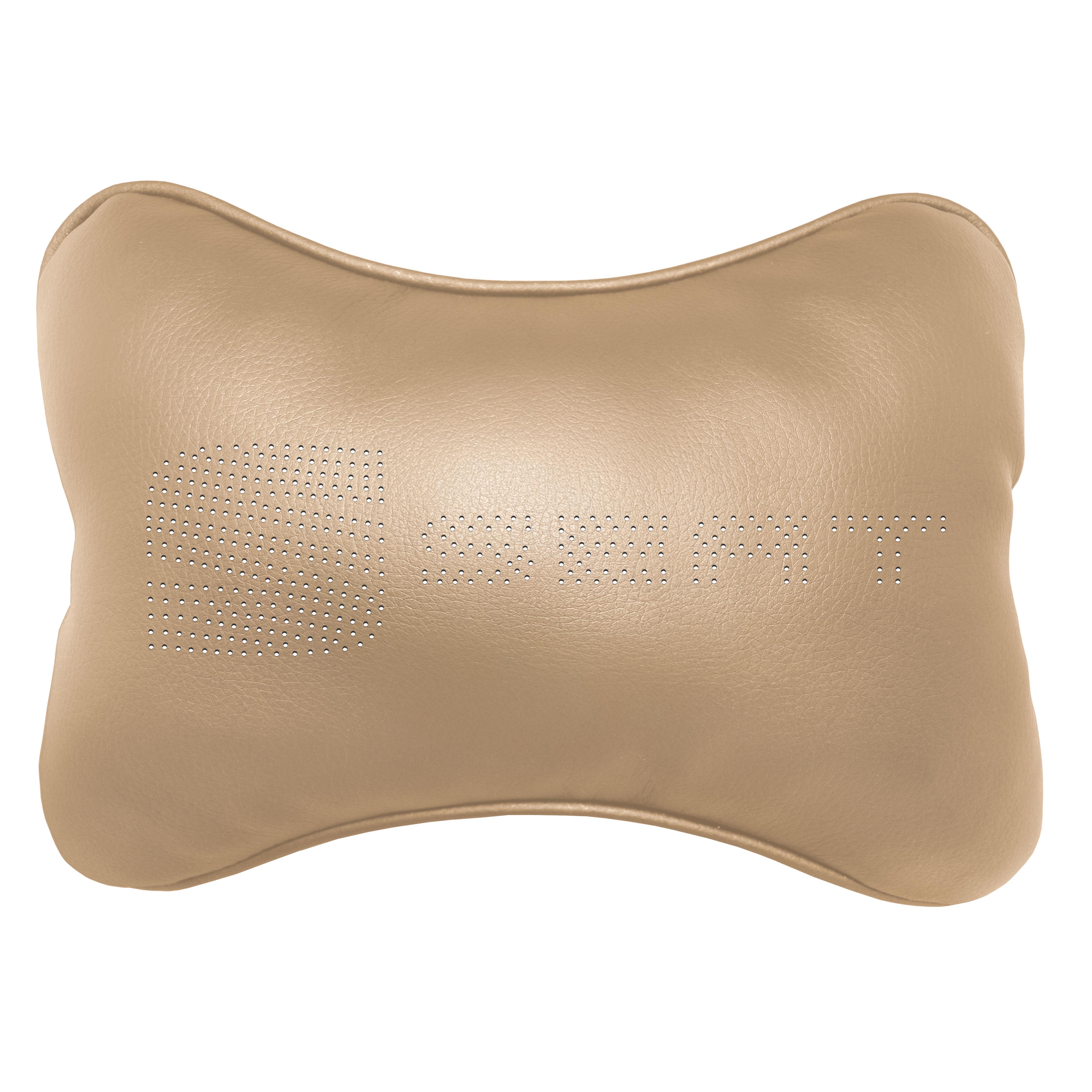 Подушка автомобильная Avtolife Seat для шеи из экокожи Бежевый (AVT-LBE-13) - фото 1 Подушка автомобильная Avtolife Seat для шеи из экокожи Бежевый (AVT-LBE-13) - фото 1