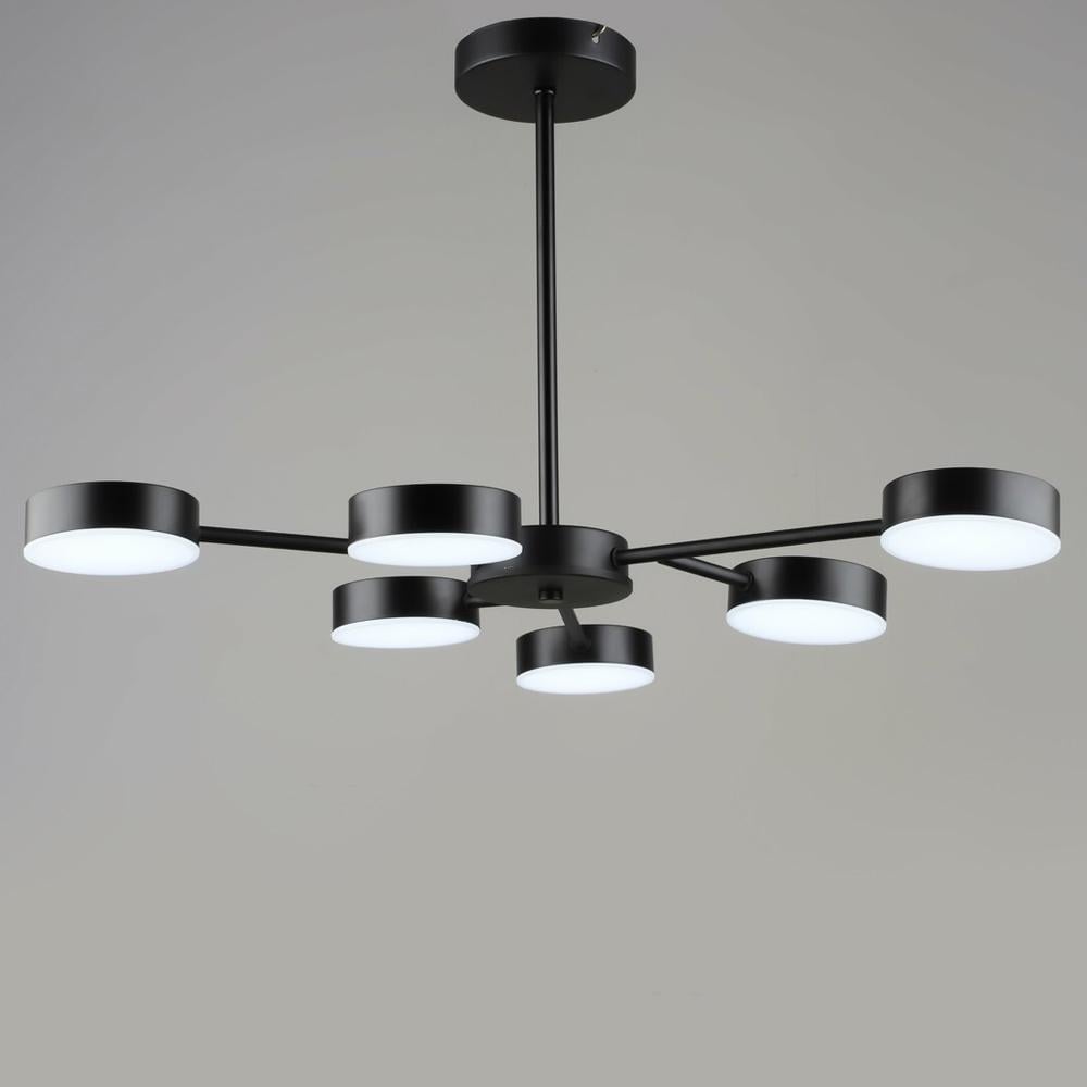 Люстра стельова світлодіодна Light House SRS-20022/6 BK 54W Чорний