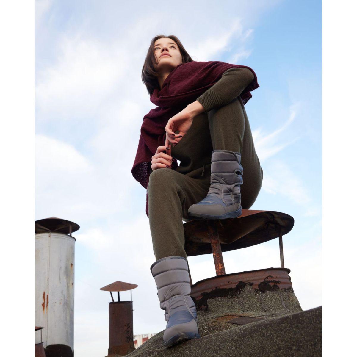 Дутики жіночі Oldcom Aurora Glossy р. 36 Сірий (4841347044397) - фото 6