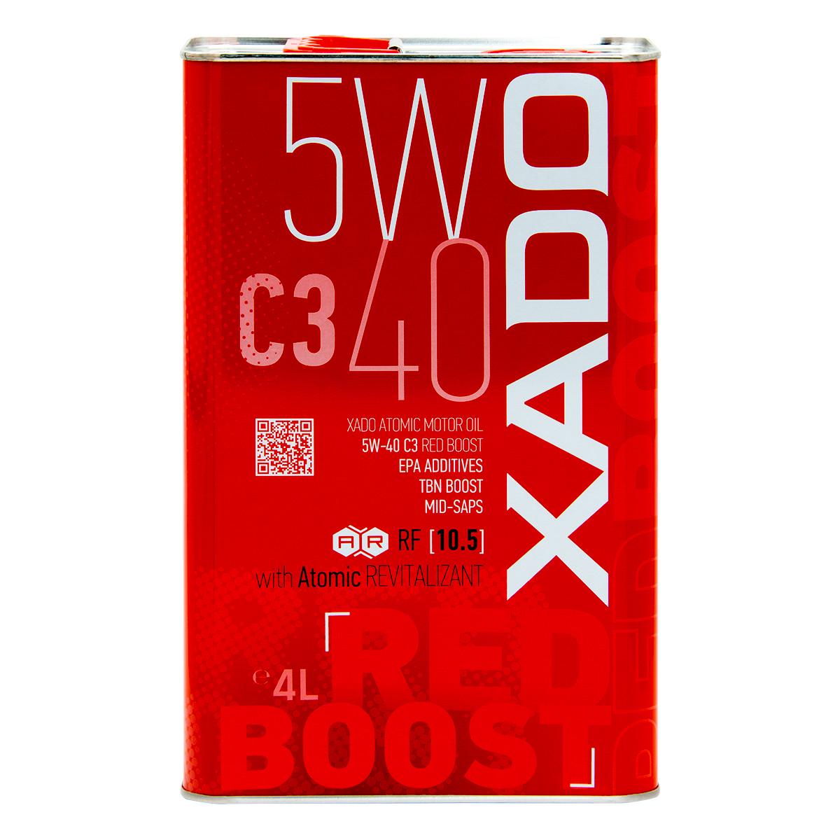 Моторна олива XADO Atomic Oil 5W-40 C3 RED BOOST синтетична 4 л