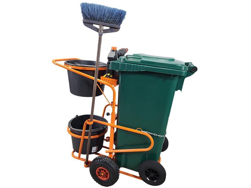 Тележка для клининга Kompred OL691/2 с баком 120л с держателями для инструмента