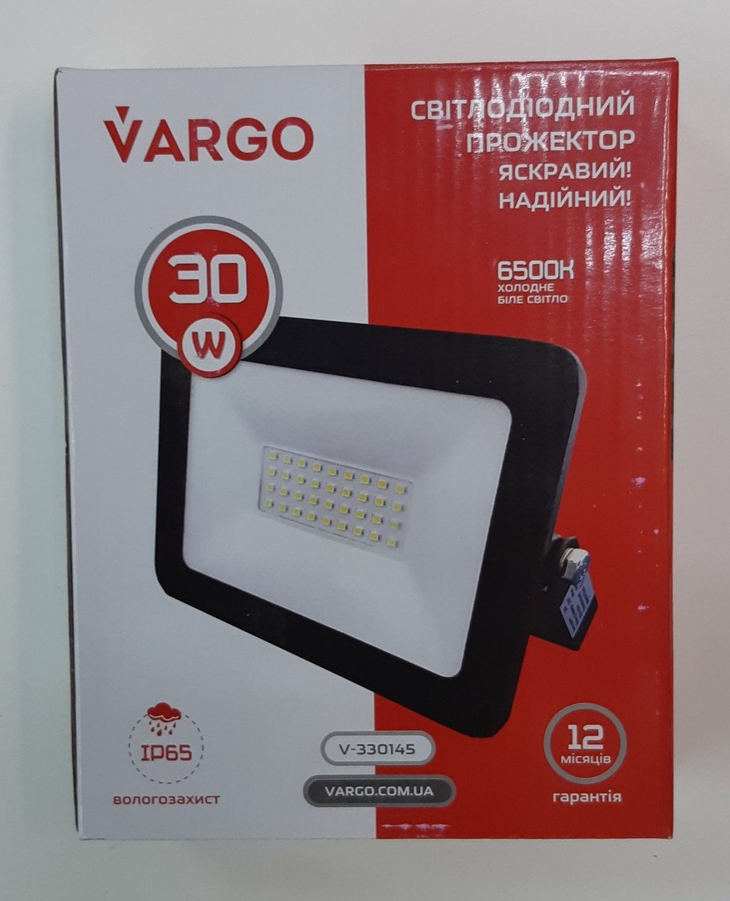 Светодиодный LED прожектор VARGO 30W 220V 2700lm 6500K - фото 2