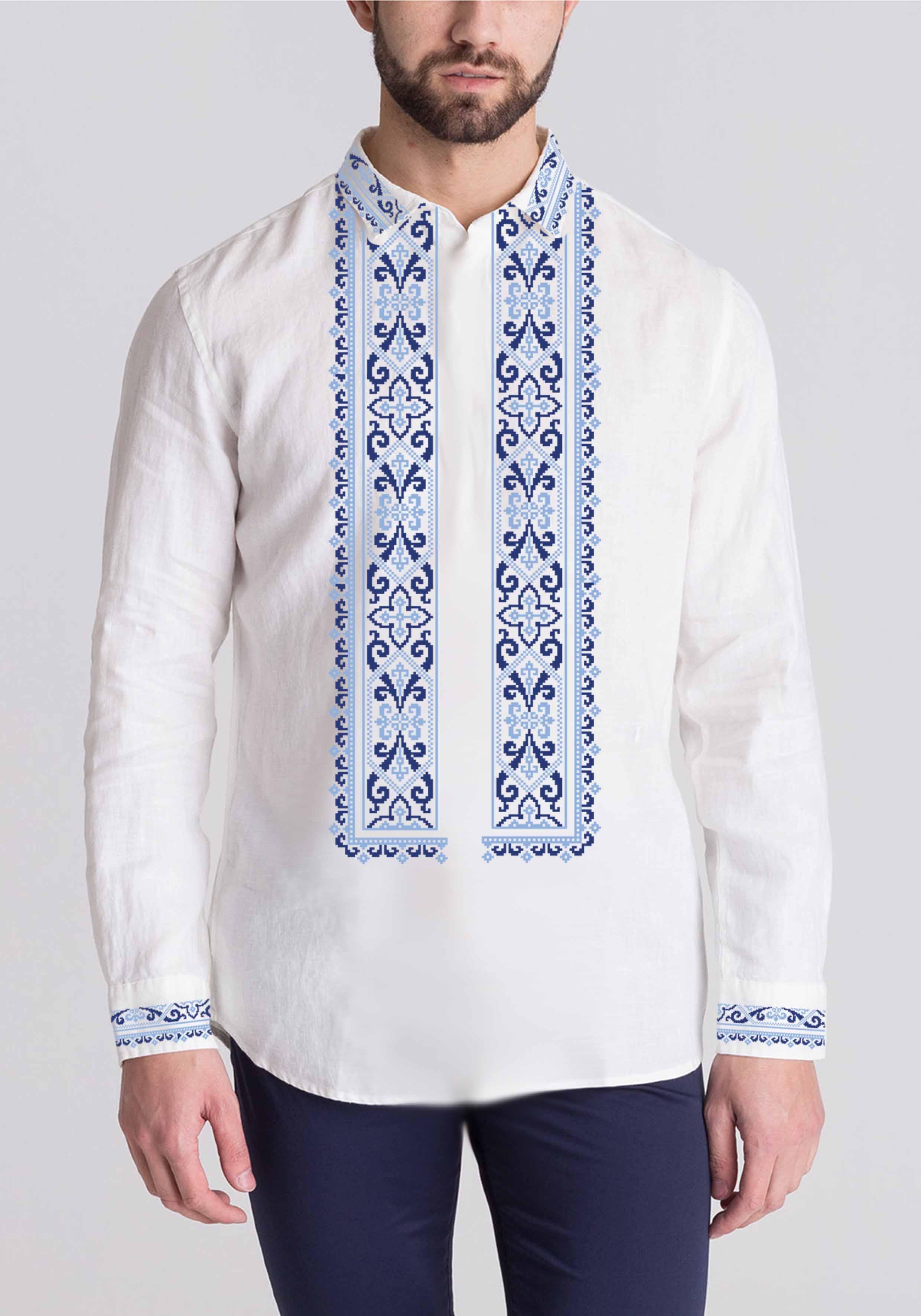 Заготовка для вышивки нитями/бисером мужская габардин (СЧД-3)