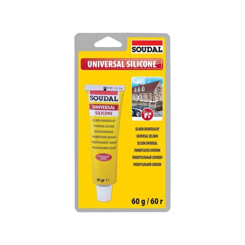 Герметик силиконовый SOUDAL универсальный 60 г 6 шт. Прозрачный (000020000000010105)