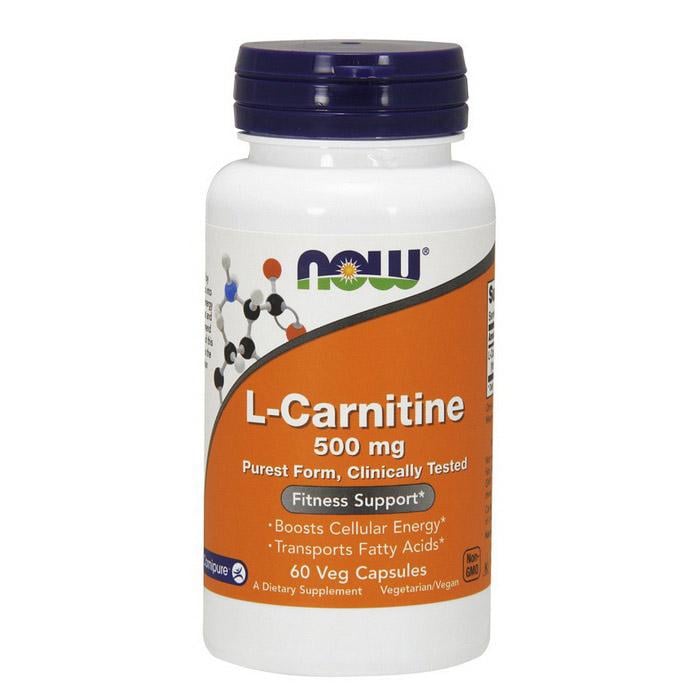 Жиросжиг L-карнитин NOW L-Carnitine 500 mg 60 вег. капс.