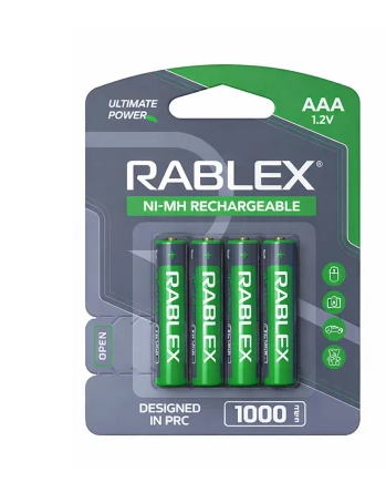 Батарейки акумулятор RABLEX AАA R03 1000 mAh 4 шт.