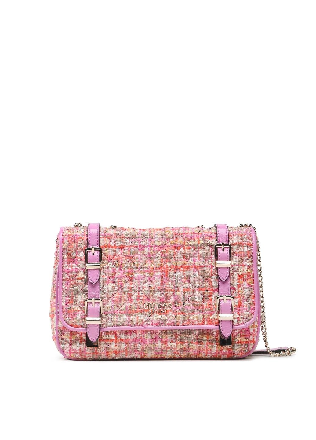 Сумка кросс боди женская твидовая Guess ADAM CONVERTIBLE XBODY FLAP HWTF8694210-FMU Фуксия - фото 3 Сумка кросс боди женская твидовая Guess ADAM CONVERTIBLE XBODY FLAP HWTF8694210-FMU Фуксия - фото 3