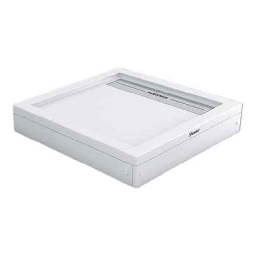 Душевой поддон Shower Drop квадратный низкий акриловый с панелью каркасом ножками 90x90x15 см (13707220)